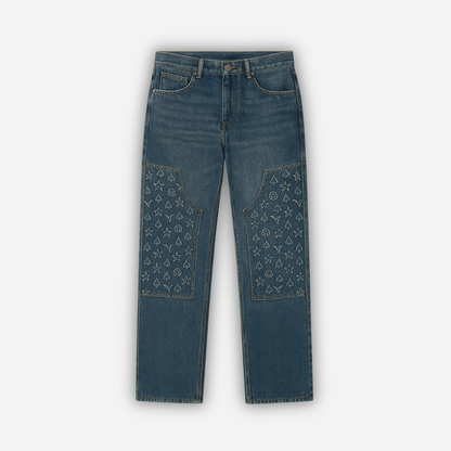 ROYAL FLUSH CARPENTER DENIM JEANS BLUE