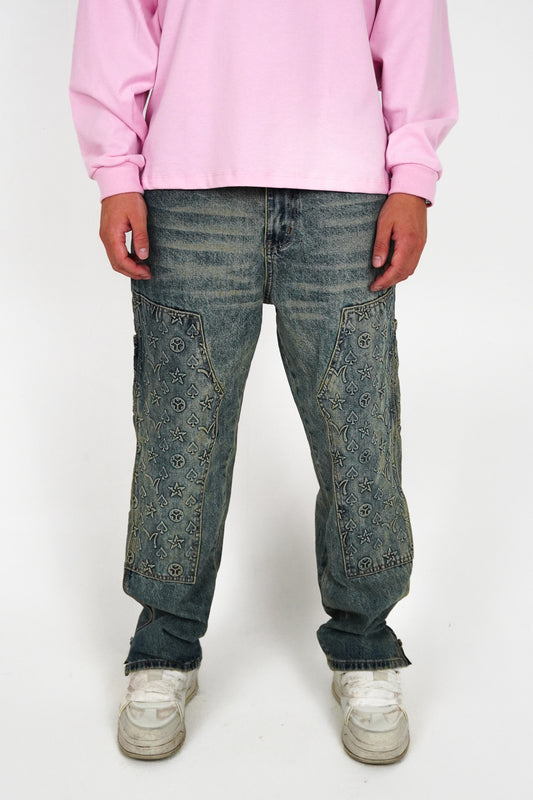 ROYAL FLUSH CARPENTER DENIM JEANS BLUE