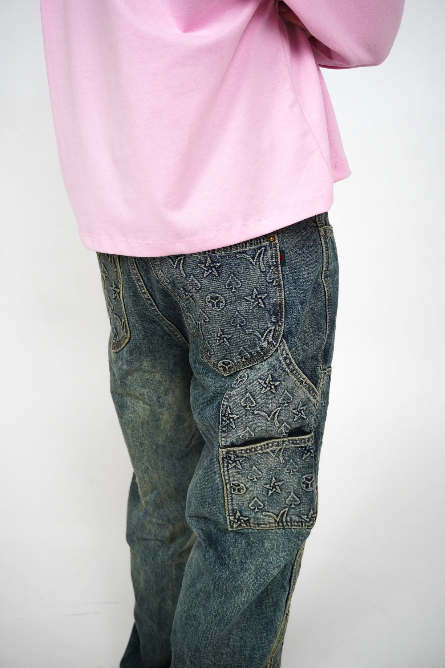 ROYAL FLUSH CARPENTER DENIM JEANS BLAUW