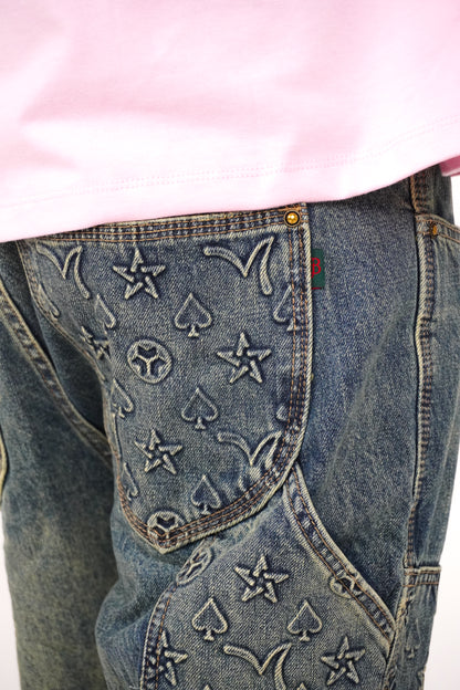 ROYAL FLUSH CARPENTER DENIM JEANS BLAUW