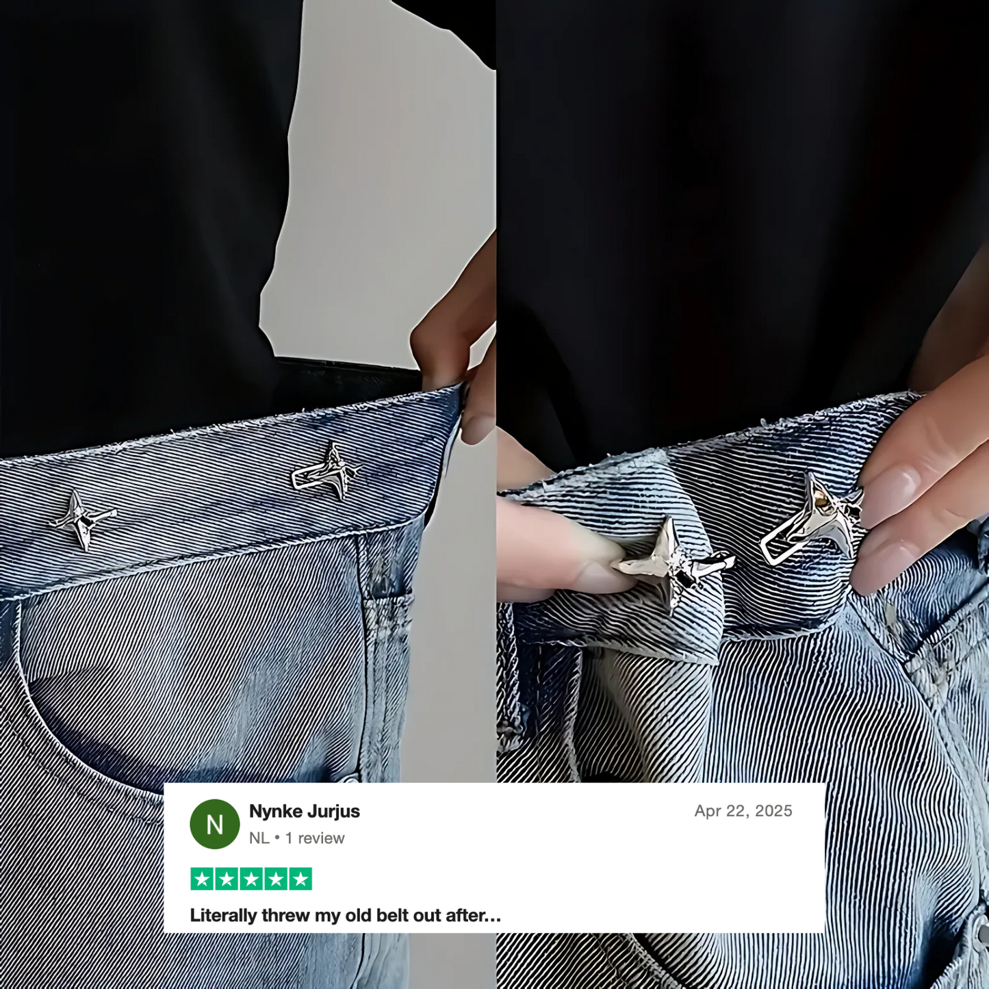 Melted Nova Waist Knot voor vs na