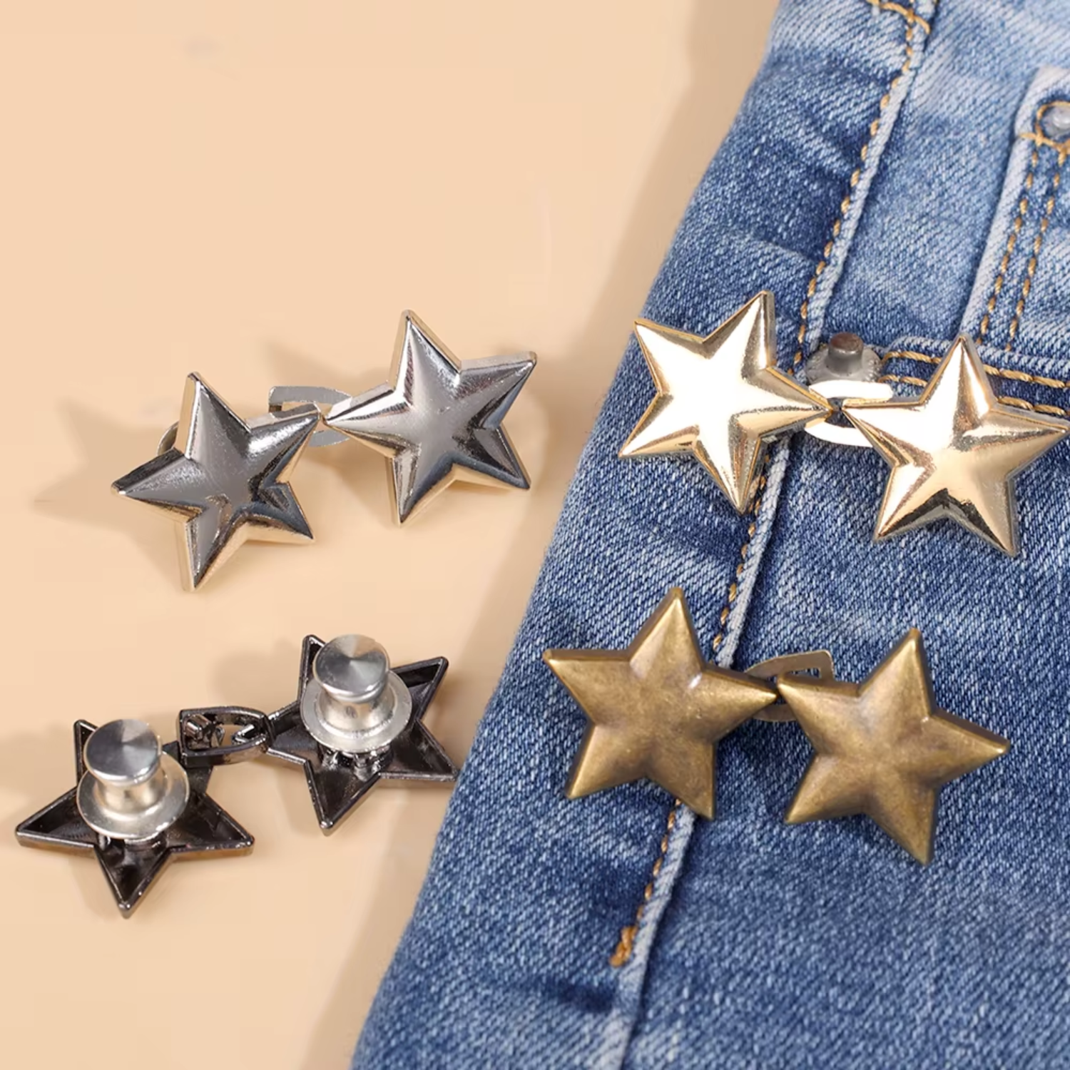 Star Waist Knot Jeans 